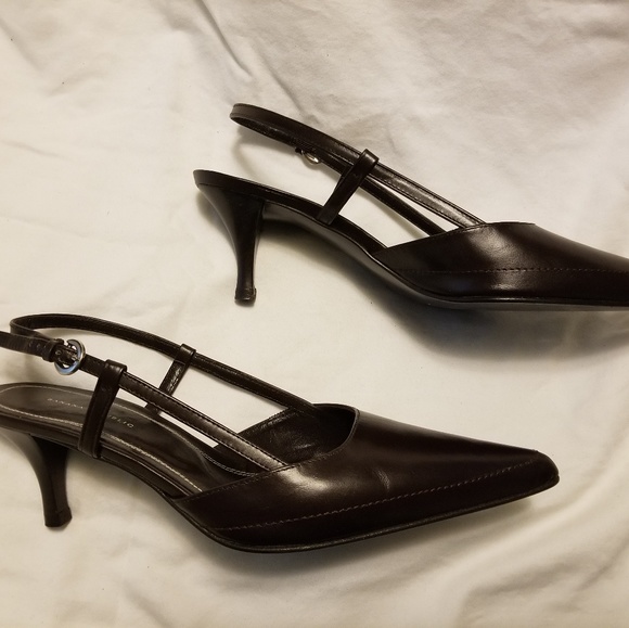 Banana Republic Spanish Espresso Leather Heels - Picture 3 of 5